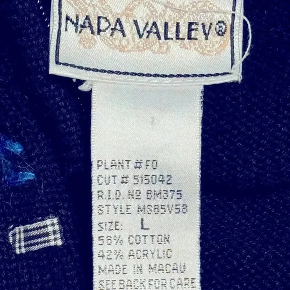 Napa Valley size large chic black fringed cardigan - Picture 3 of 3